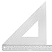 Westcott Student Grade Polystyrene Triangle, 45 and 90 Degrees, 12 Inches, Clear