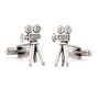 Movie Camera Pewter Silver Cuff Links with Gift Box