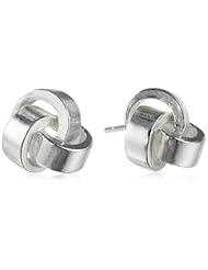Sterling Silver Love Knot Stud Post Earrings