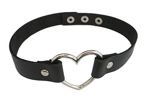 Hip Mall® Vintage Collar Punk Goth Emo Heart Leather Choker Necklace