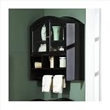 Southern Enterprises Arch Top Wall Cabinet - Black