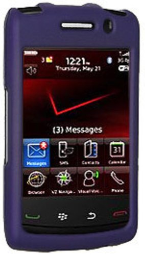 Amzer Rubberized Snap On Crystal Hard Case for Blackberry 9550 Storm 2 (Purple)