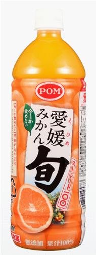 ＰＯＭ（ポン）　愛媛みかん旬ストレート１００ 1000ml　6本×2ケース　（12本）
