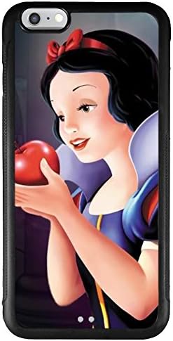 iPhone 6 Plus 5.5" case, Onelee Disney Cartoon Snow White Tire tread pattern TPU Rubber Black iPhone 6s Plus 5.5"s Case Neverfade Scratchproof Case
