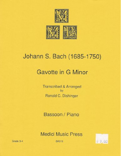 Gavotte in G Minor - Bassoon and Piano J.S. Bach / Dishinger BA619