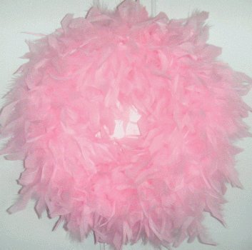 Fluffy Pink Chandelle Feather Wreath...Gorgeous Home Accent Wreath!