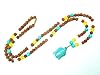 Buddhist Prayer Rosary Meditation Mala Necklace Rudraksha Spiritual Jewelry Buddha Pendant