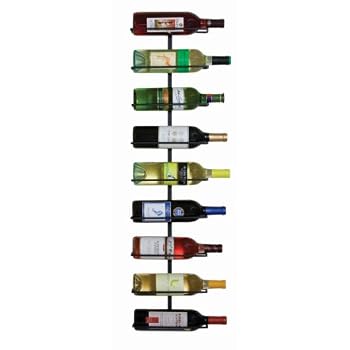Set A Shopping Price Drop Alert For Wall-Mounted Wine Rack, 9-Bottle Capacity, Black
