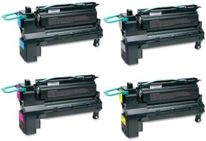 Green Apple Imaging®4-Pack Made in USA, TAA Compliant LEXMARK X792 / X792X1 Extra High Capacity Color Toner.(X792X1KG, X792X1CG, X792X1MG, X792X1YG)