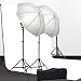 Photo Studio Kit Lighting kit 800 Watt Video Photography Portrait Lighting Kit, Backdrop Support System and 10' x 20'Ft White Muslin Backdrop Umbrella Softbox Kit by Fancier U15 10x20 White