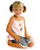 Le Top Romance Pink Flower Lace Top w/ Spaghetti Straps & Gingham Capri Set