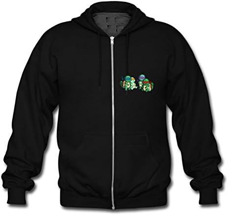 Teenage Mutant Ninja Turtles TMNT Custom Men's Hoody Zip Hoodie Sweatshirt Jacket Black Large