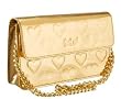 Marc By Marc Jacobs Limited Edition Metallic Heart Clutch Evening Bag Handbag Gold