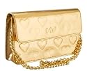 Marc By Marc Jacobs Limited Edition Metallic Heart Clutch Evening Bag Handbag Gold