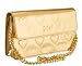 Marc By Marc Jacobs Limited Edition Metallic Heart Clutch Evening Bag Handbag Gold