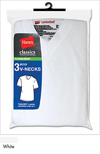 Classics Boys V-Neck T-shirts White S