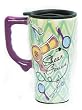 Shear Genius Barber Hair Dresser Stylist Ceramic Coffee Cup Tea Commuter Travel Mug Hairdresser New