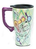 Shear Genius Barber Hair Dresser Stylist Ceramic Coffee Cup Tea Commuter Travel Mug Hairdresser New
