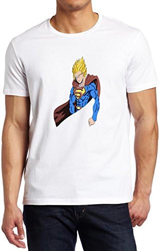 Dragon Ball Goku and Superman Fusion Supergoku Saiyan Anime Shirt Custom Fruit of the Loom T-shirt (XL)