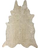 5x7 Brazilian Genuine Natural Cowhide Rug White Devour Cowhide