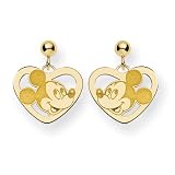 Gold-plated SS Disney Mickey Heart Earrings