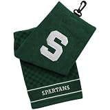 Michigan State Spartans Green Embroidered Team Logo Tri-Fold Towel