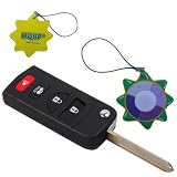 HQRP Folding Flip Modified Key FOB Shell Remote Case w/ 4 Buttons compatible with Nissan 350Z 2003 2004 2005 2006 2007 03 04 05 06 07 + UV Tester