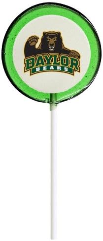 Baylor University Lollipals - 6 Green Apple University Lollipops, Perfect for Students, Alumni, Tailgates, or Game Day!