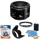 Canon EF 50mm f/1.8 II Camera Lens (2514A002) - SUPER SAVER KIT with 52mm Multicoated UV Protective Filter--offers lens protection & clearer pictures