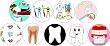 Set of 9 DENTIST 1.25″ MAGNETS ~ Dentistry Dental Teeth