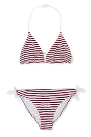 Angel Halterneck Striped Bikini