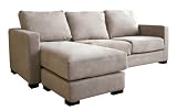 Abbondanzio Tan Microfiber Sofa with Ottoman/Chaise by Baxton Studio
