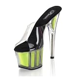 ADORE-701NG 6 1/2 Inch Sexy Neon UV Reactive Black Light High Heel Platform Shoe Pleaser