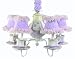 Just Too Cute Lighting Lavender Bavarian Children's Chandelier with Chenille Shades