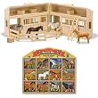 Melissa & Doug Fold and Go Mini Stable with 12 Horse Pasture Pals Set of 2 Items