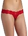 Jezebel Women's Posh Thong,Red,Small