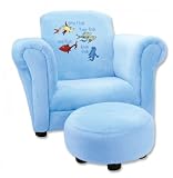 Trend Lab Dr. Seuss Velour Club Chair, One Fish Two Fish/Blue