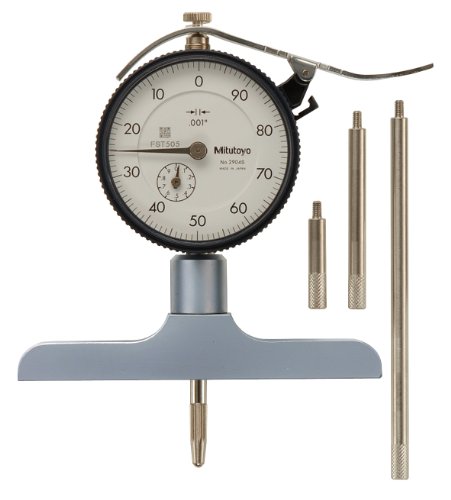 Mitutoyo 7218S Dial Depth Gage 001 X 0 - 8 Range 4 Base