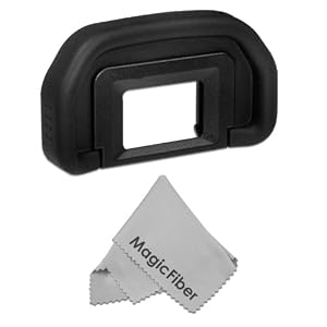 Eyepiece / Eyecup for CANON EOS (7D 1D-C, 1D-X), EOS Mark (5D Mk III, 1D Mk IV, 1D Mk III, 1Ds Mk III) + Premium MagicFiber Microfiber Cleaning Cloth