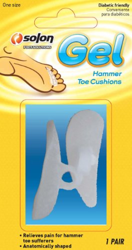 Solon Foot Solutions Hammer Toe Cushions, 1 Pair,  (Pack of 2)