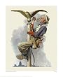 Painting the Flagpole Art Giclee Poster Print by Norman Rockwell, 23x26
