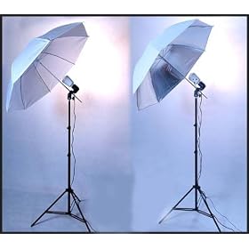 Click here to buy 2 Strobe Kit for Home Studio Complete with Umbrellas and Stands by DMKFoto.