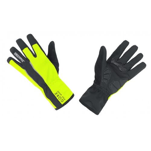 Gore Bike Wear Men's Power Soft Shell Windstopper  Gloves (Black/Neon Yellow, Large) On Sale