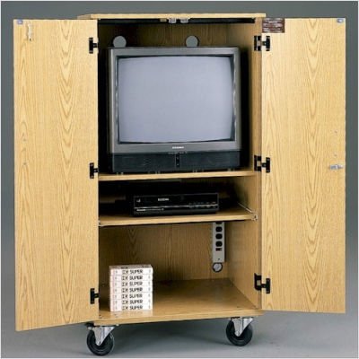 Mobile TV / VCR Multimedia Cabinet Size: 60H x 31W x 26D, Color/Trim: Almond/Gray