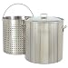 Bayou Classic 1122 122-Qt. Stockpot with Lid and Basket