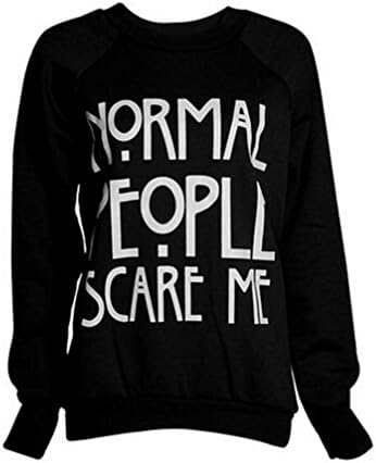 EKIMI Women's Casual Long Sleeve Sweatshirt Hoodie Pullover Tops Shirt Coat (M)