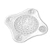InterDesign Bathroom Shower Drain Cover, Hair Catcher - Clear