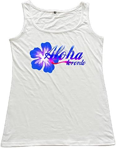 White Retro Colleges Juniors Lady Hawaii Aloha Logo Men Black Vest