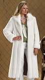 White Mink Portrait Collar Coat