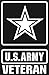 U.S. ARMY VETERAN STAR Logo white window or bumper sticker